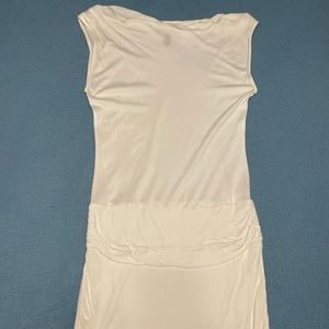 BCBG white jersey dress